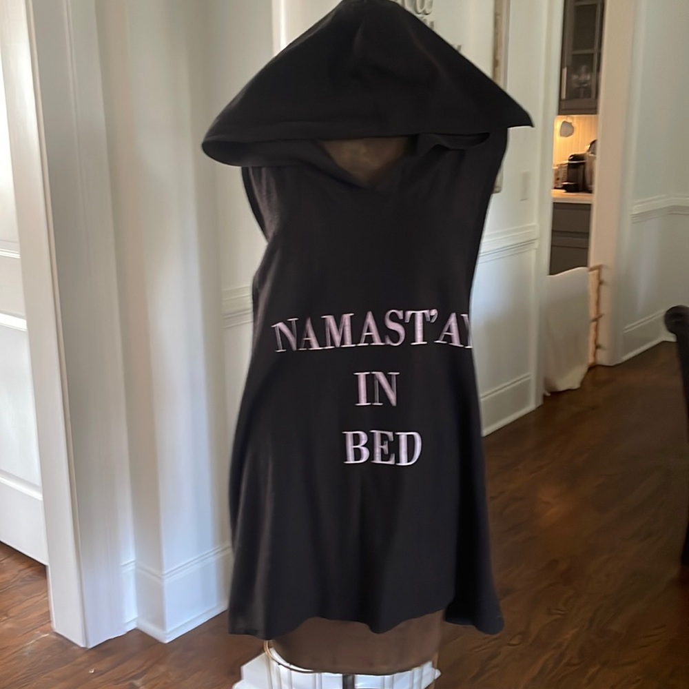Charlotte Russe Sport “NAMAST’ AY IN BED” Sleeveless Hoodie - FINAL SALE